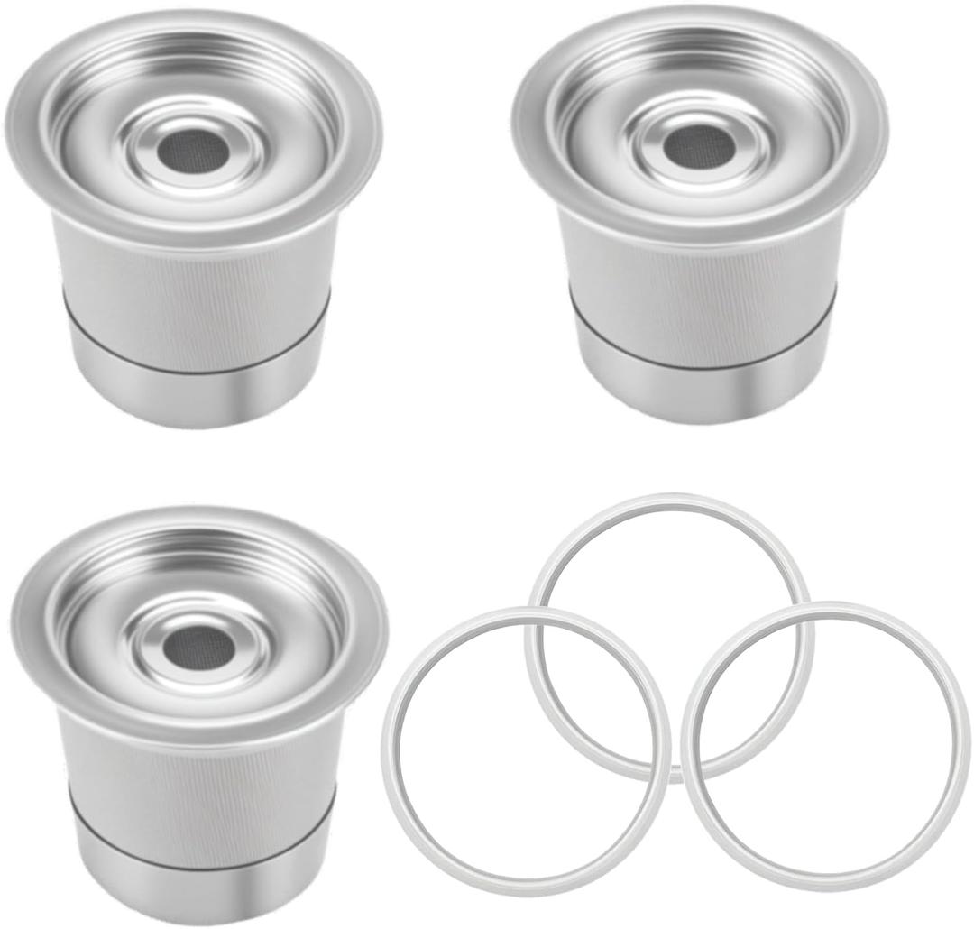Reusable K Cups for Ninja Coffee Maker PB041 PB051 CFP101,304 Stainless Steel K Cups Filter,Reusable Coffee Pod Compatible with Ninja Single Serve & Dual Brew Coffee Maker,Eco-Friendly,BPA-Free, 4PCS.