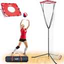 PLAYAPUT Volleyball Setter Training NetHeight & Angle Adjustable Volleyball Training Net with Metal FrameTripod Base for Indoor and OutdoorVolleyball Training Equipment for Setting,Serving,Spiking