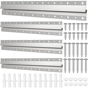 16"-4 Pairs French Cleat Hanger,Z-Hanger Picture Hanging Kit,Wall Mounting Brackets Cleat Picture Hanger Kit Z Bar Clips for Hanger Supports 60 lbs,Z Bar Hanger for Pictures,Mirrors,and Art