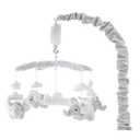 The Peanutshell Crib Mobile for Girls or Boys - Soft Grey Musical Baby Crib Mobile with 12 Lullabies, Cute Elephant Baby Grey Elephant Nursery Decor (Digital Grey Elephant)