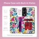 Goodon for Samsung Galaxy S25 Edge Case Wallet - Flip Folio Leather Cover with Trendy Floral Design, 3 Card Slots & Kickstand Function, Protective Phone Case for Women and Girls - Blooming Flowers