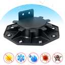 Adjustable Decking & Flooring Support Pedestal, 12 PCS Durable Plastic Base, Deck Foundation Support Base, Easy-to-Install, Black (1.2in-2.4in)