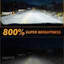 FAHREN H11/H8/H16 Fog Light Bulbs, 16000LM 800% Brightness Upgraded 6500k cool white Driving Fog Lights, 60000HRS Lifespan Replacement H8 H16 Fog Bulbs, 1:1 Mini Size, Plug and Play, Pack of 2.