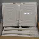 4 Tier Plastic Storage Bins with Lid 23QT, Stackable Storage Containers with Wheels, Folding Storage Boxes, Collapsible Storage Bins, Closet Organizers and Storage for Living Room,Office,Dorm (White)