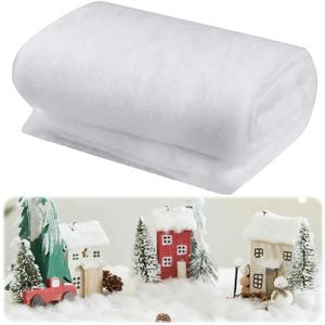 xoermioy Fake Snow Blanket - 3 x 8 Ft Thickened Christmas Blankets, Artificial Snow for Christmas & Winter Holiday Blanket & Xmas Party Cloud Backdrop Decoration