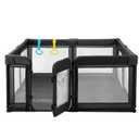 Baby Playpen,Extra Large Playpen for Babies and Toddlers, Sturdy Play Pen Play Yard with Safety Gate,79x71Baby Play Pen(Black)