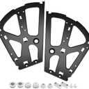 Litoexpe 2 Layers Black Shoes Drawer Cabinet Hinges, Stainless Steel Shoe Cabinet Replacement Fittings Flip Plate Frames Turning Rack Accessory for Home, 1 Pair