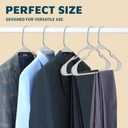 Lifemaster Plastic Clothes Hangers  Heavy Duty Hanger Set, for Organizing Clothes, Dresses, and Coat, Holds Up to 5 lbs, Space-Saving Hangers with Non-Slip Shoulder Grooves, Pack of 10, Gray