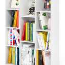 Furinno LUDER Book Shelf, 11-Cube Bookshelf, Reversible Bookcase, 9.4 x 29.1 x 41.7, Easy Assembly, for Living Room, Bedroom, Home Office, White
