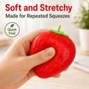 Strawberry Squishy, Realistic Strawberry Ball Jumbo Squeeze Toy, Super Soft Squishies Strawberry,