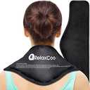 Neck Ice Pack Wrap, RelaxCoo Reusable Gel Ice Pack for Neck Shoulders, Cold Compress Therapy for Pain Relief, Injuries, Swelling, Bruises, Sprains, Inflammation and Cervical Surgery Recovery