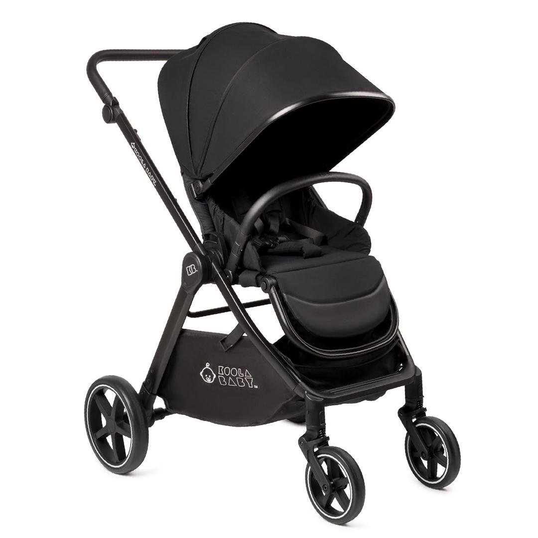 KOOLABABY Reversible Baby Stroller Foldable Stroller with Parent & World Facing Seat, Multi-Recline & Extendable Canopy Toddler Stroller