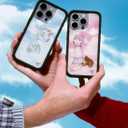 Wildflower Cases - Compatible with Apple iPhone 11 | Protective Black Bumper, 4ft Drop Test Certified, Women Owned Small Business | Enya Collab - Pink White Clouds Sky Dainty Cute Trendy
