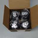 10L0L Universal Golf Cart SS Wheel Center Cap Cover for EZGO, Club Car, Yamaha, 4 PCS (Black)