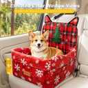 Dog Booster Car Seats for S/M Dogs Up to 35lbs,Pet Car Seat/Travel Bed with Washable&Removable Cover,Storage Pockets,Dog Safety Belt and Elevated Cushion Fits in Front/Back Seat