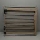 keny 29"-42.5" Baby Gate for Stairs, Auto Close Safety Dog Gate, Pressure Mounted Easy Walk Through Pet Gate for Doorways, Durable Stair Gate, 30" Tall, Brown