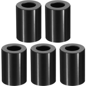 PATIKIL M10 Aluminum Spacers, 5 Pcs Metal Spacer Aluminum M10 x 3/4" OD x 1" L Aluminum Spacer Screw Standoff Round for 3/8" or M10 Screw Bolts