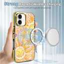 Clear Magnetic Case for iPhone 16 Plus, Slim Anti-Yellow Transparent Cover, Military Grade Protection, Phone Cases for iPhone 16 Plus, Retro Sun