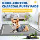 Powools 100-Pack X-Large Puppy Pads - 34'' x 28'' Pee Pads for Dogs Potty Training with Leak-Proof Quick-Dry Design, 6-Layer Wee Wee Pads for Dogs, Charcoal, Black
