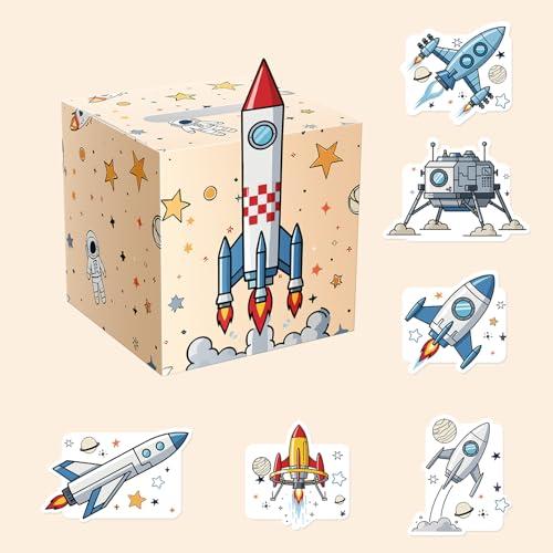 ysmile Valentine Box for Kids with Exchange Card, Mailbox for Class Party Favor - Rocket