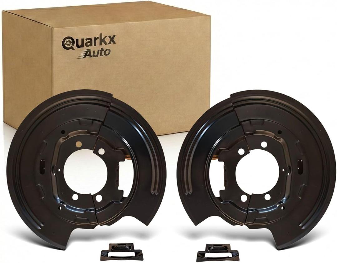 Rear Backing Plate Split Brake Dust Shield Set, Compatible with Jeep Liberty 2003 2004 2005, for Jeep Wrangler 2003-2006, Replaces 52128414AC, No Axle Removal Required