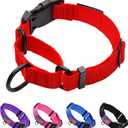 Martingale Collar for Training Dogs. Adjustable Reflective Collars with Buckle-USA Flag- NO Pull-Prevents Slipping Out, for Medium Large XL Dogs. Helps with Strong pullers (L, red)
