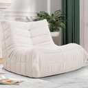 Bean Bag Chairs for Adults,Large Togo Chair,Comfy Bean Bag Couch | Giant Teddy Floor Sofa Chair with Non-slip Bottom,Bean Bag Lounger,Fireside Chair for Bedroom,Living Room-White
