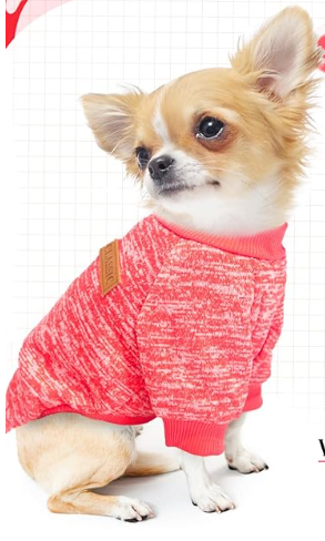Dog Sweaters for Small Dogs Fall Winter Dog Clothes Female Fleece Puppy Sweaters Warm Thick Outfit Pet Small Sweater for Boy Girl Dogs Teacup Yorkie Chihuahua,XXS