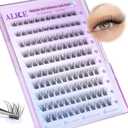 Self Adhesive Eyelashes Reusable Natural Self Adhesive Lash Clusters Wispy Press on Lashes Pre-Glue 8-12mm 120pcs C Curl DIY Eyelash Extensions Kit No Glue Needed by ALICE