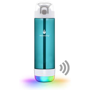 Smart Water Bottle with Reminder To Drink Water, Lights And Sound, Water Intake Tracker, Rechargeable, Tritan Plastic w/Straw, Gifts For Women, Men, Mom, Dad, Her, Him 26 Oz(GREEN)