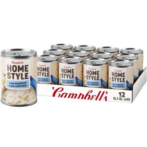 Campbell's Homestyle New England Clam Chowder Soup, 16.3 oz Can, 31 Mar 27