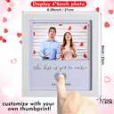 Qunclay Engagement Gifts for Couple 2025 Heart Thumbprint and Ink Kit Engagement Picture Frame Personalized Wedding Gifts for Couples The Best Is Yet to Come Photo Picture Frame 4x6