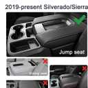 Diamond Quilted Armrest Cover for Chevrolet Silverado 1500 & GMC Sierra 2019-2026,Center Console Middle Lid Cushion Pad Protector for Chevy 2026 2025 2024 2023 Accessories (Jumnp Seat Only)
