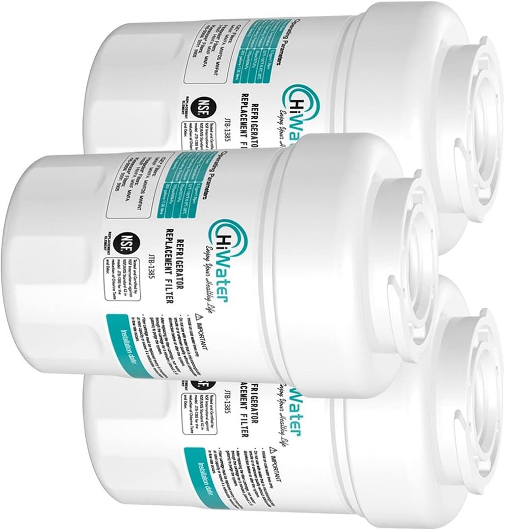 HiWater Filter NSF/ANSI-42 Certified Compatible with Refrigerator SmartWater Fridge Cartridge MWFA MWFP GWF GWFA 9991 46-9991 469991-3pack
