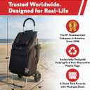 Dbest Products Bigger Trolley Dolly, Black Shopping Grocery Foldable Cart