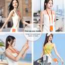 Thickened Crossbody Strap (Without Case) Compatible with iPhone 17/Air/Pro/Max Phone Cases and Other Device with Dual Lanyard Holes, Adjustable Hands-free Shoulder Neck Camera Phone Strap (Orange)