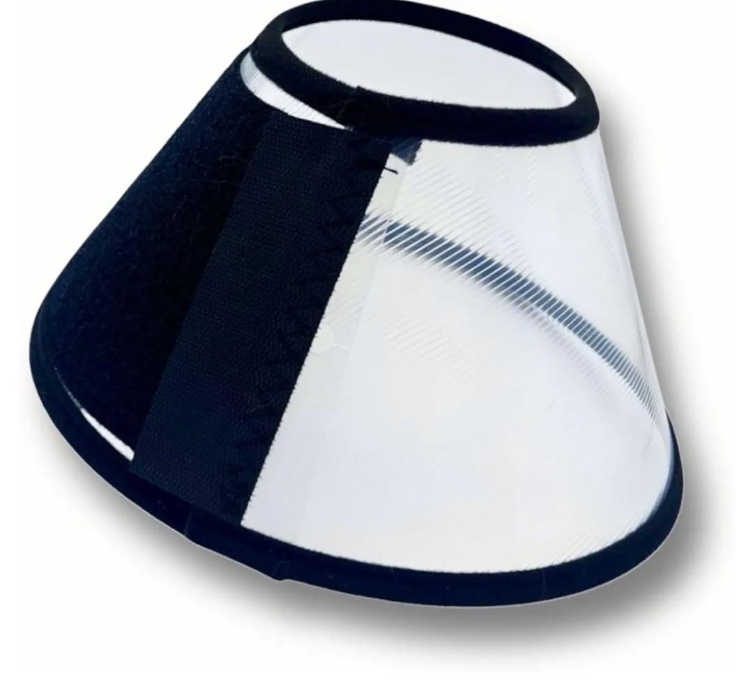 Pet Cone Collar Dog Cat Soft Plastic Recovery Collar Adjustable Comfortable Wounds Protection Small Medium Size Elizabeth Collar (Transparent, Small)