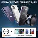 JFCHSK Vacuum Magnetic Phone Holder, Compatible with Magsafe iPhone and All Smartphones, Car/Gym/Kitchen/Mirror/Smooth Surface, Vacuum Suction Phone Mount