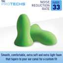 2 x Flents Protechs Foam Ear Plugs, 50 Pair for Sleeping, Snoring, Loud Noise, Traveling, Concerts, Construction, Studying, Work, Shooting, Contour to Ear, NRR 33, Noise Cancelling, Green, Made in the USA