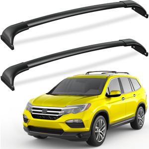 FengYu 300lbs Roof Rack Cross Bars Compatible with Honda Pilot 2016-2022 with Flush Rails, All-Metal Aluminum Heavy Duty Roof Rails Crossbars Rooftop Cargo Bars Black Luggage Racks Carrier SUV