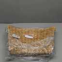 KOKODO 24 Inch Woven Rattan Water Hyacinth Christmas Tree Collar, Handwoven Wicker Tree Base Cover, Foldable Split Design for 67.5 ft Trees, Rustic Tree Skirt Alternative (Natural)