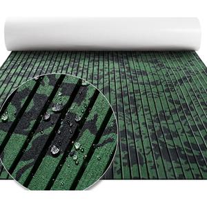 FOCEAN Boat Flooring EVA Foam Boat Decking Marine Flooring Camo Self-Adhesive Marine Mats for Boats Yacht Kayak RV 94.5"x23.6", Olive Camo