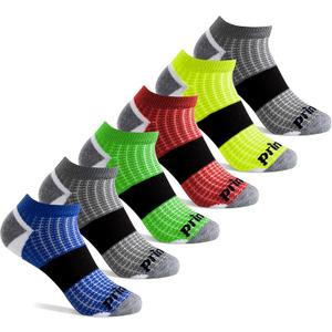 Prince Boys' Low Cut Athletic Socks with Cushion for Active Kids (6 Pair Pack) (Medium, Assorted)
