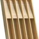 Silverware Organizer, Utensil Drawer Organizer & Cutlery Tray Dividers for Spoons Forks Knives (10 Slot, Natural Bamboo), 16Dx12.3Wx1.7H (Medium)