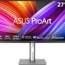ASUS ProArt Display 27 4K HDR Professional Monitor (PA279CRV) - IPS, UHD (3840 x 2160), 99% DCI-P3/Adobe RGB, E < 2, Calman Verified, USB-C PD 96W, DisplayPort, Daisy-Chain, Ergonomic 
