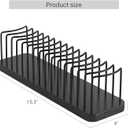 Mkono Hat Organizer for Baseball Caps, Hat Holder for 15 Baseball Caps, Tabletop Hat Rack Stand Hat Storage Display Cap Organizer for Desk Closet Shelf Dresser (Black, Medium)