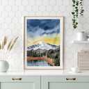 3 x hyzsj Paint by Number for Adults Framed Canvas, DIY Mountain Arts and Crafts for Adults Beginner with Wooden Easel, Paint Brushes, Acrylic Paint Set for Home Wall DecorLandscape 11.8x15.7inch