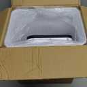 Bathroom Automatic Trash Can, 4 Gallon Touchless Motion Sensor Small Garbage Can with Lid Smart Electric Narrow Waterproof Garbage Bin for Bedroom Office Halloween Decoration, White (B-Basic Battery Supply-White)