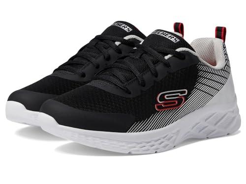 Skechers Kids Boys Microspec Ii Sneaker, Black/Silver, 11 Little Kid