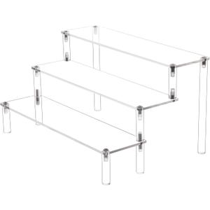 ihomecooker 3 Steps Clear Acrylic Display Riser Cupcake Stand Display for Decoration and Organizer